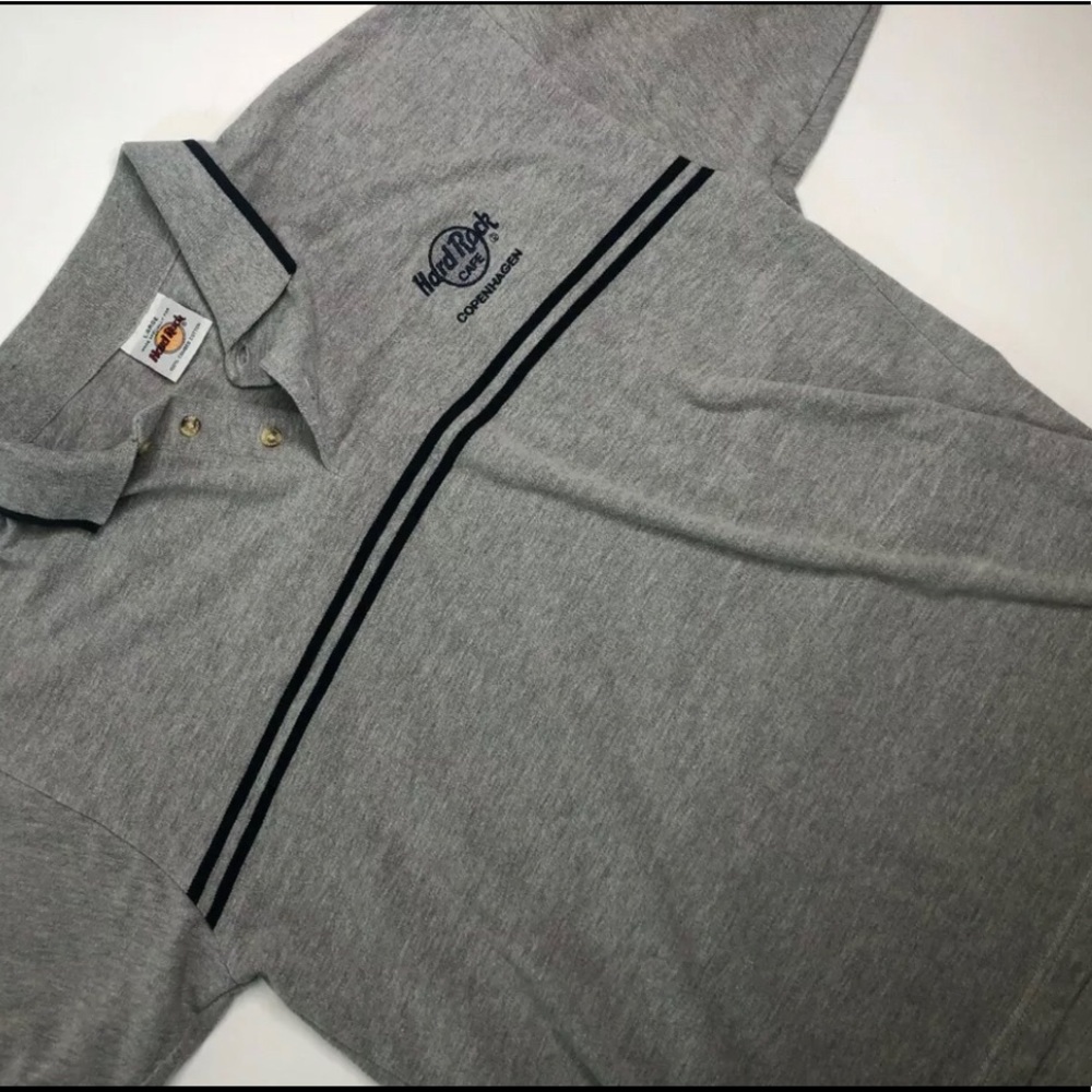 Hard Rock Cafe Copenhagen Denmark polo shirt Large